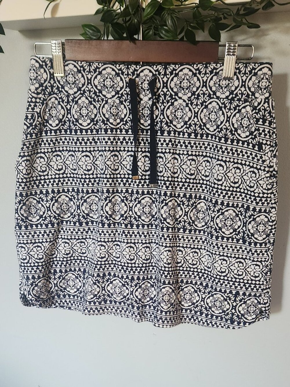 Greek Mosaic Heart Pattern Mini Skirt w/ Shorts